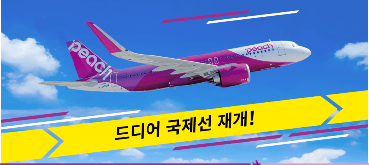  피치항공 2년반만에 국제선 재개 !!