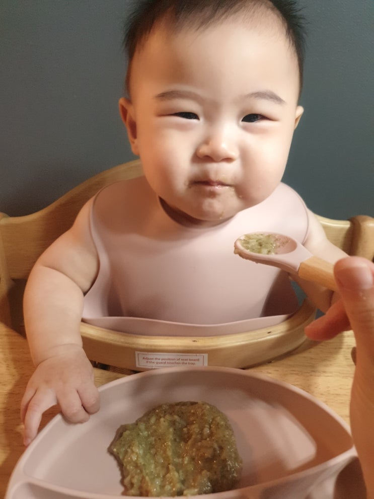  [7개월 미소의 중기 이유식]  현미 소고기 양송이 청경채 (w.보랄마스터기)