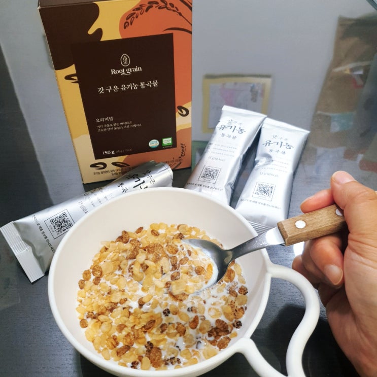 씨알로 루트그레인 갓 구운 통곡물 유기농 시리얼로 건강한 아침!