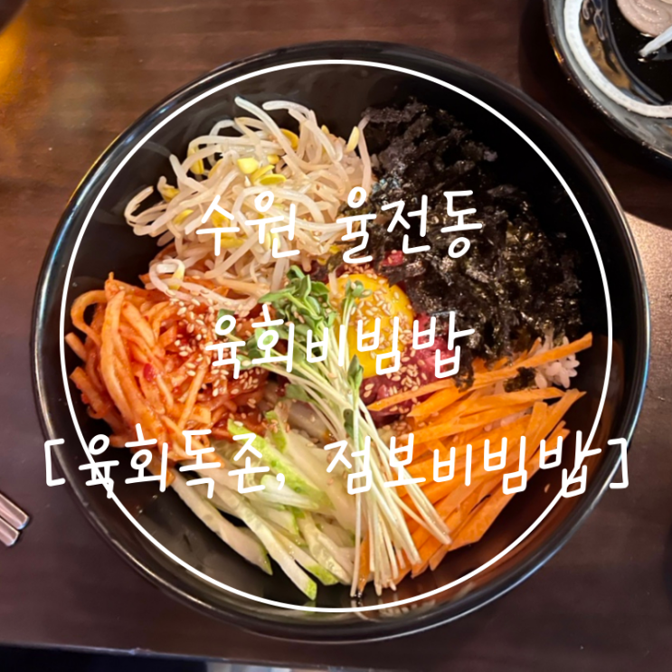 성대역 육회비빔밥 맛집 율전동 '육회독존', '고기만땅점보비빔밥'