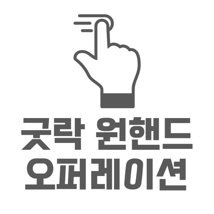 원핸드오퍼레이션 설정으로 아이폰 환경 구성 원핸드오퍼레이션 설정으로 아이폰 환경 구성
