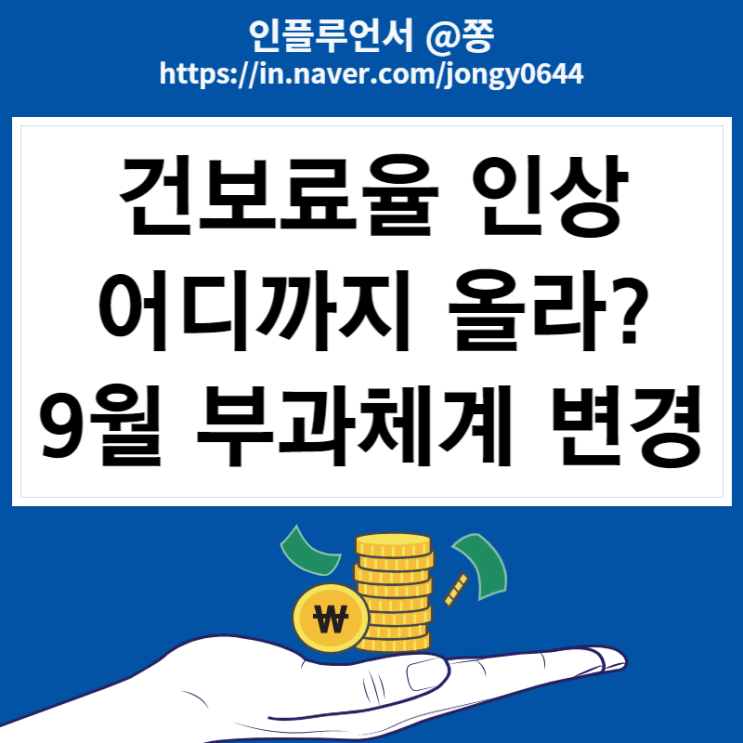 2023예산 건강보험료율 인상 4대보험 요율 계산기 (부과체계 2단계 9월 시행)