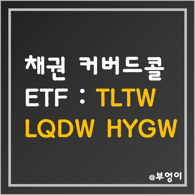 미국 채권 커버드콜 ETF - TLTW, LQDW, HYGW (국채 및 회사채 관련주)