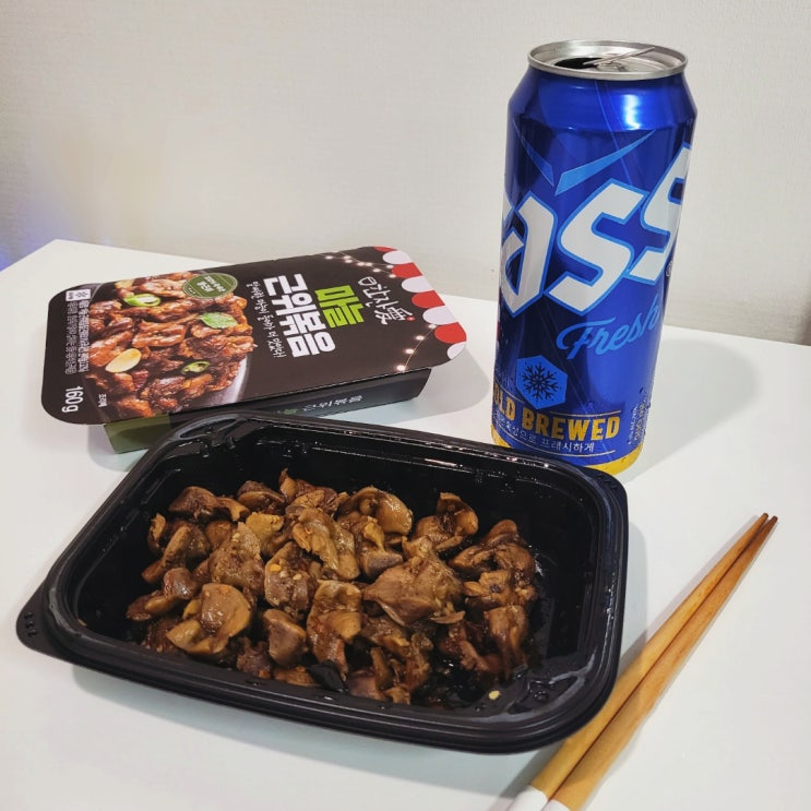  홈술 안주! 간단레시피 한잔애 냉동안주 마늘근위볶음 맛평가