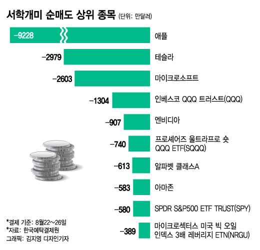 애플 대거 팔고 투기적 매수만…서학개미의 두 얼굴[서학픽]