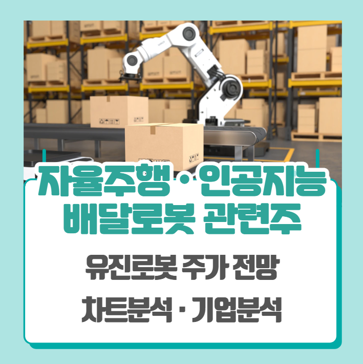  배달로봇 관련주, 자율주행 관련주,  인공지능 관련주(유진로봇 주가 차트분석)