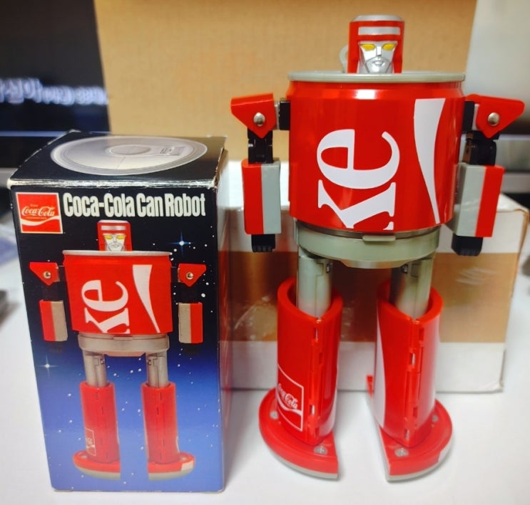  1986년 빈티지 변신 코카콜라 캔 로봇 장난감