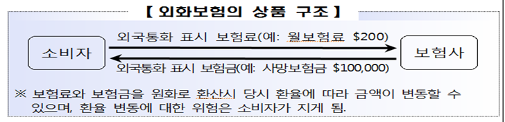 외화보험 가입시 소비자 유의사항 외화보험 가입시 소비자 유의사항