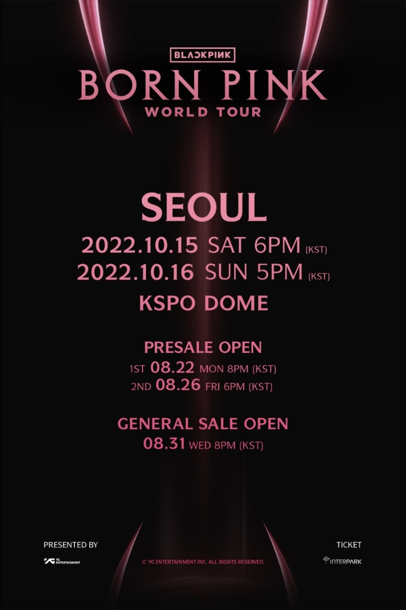 BLACKPINK World Tour BORN PINK Seoul Concert: General Sale Info (Interpark - No Refresh!)