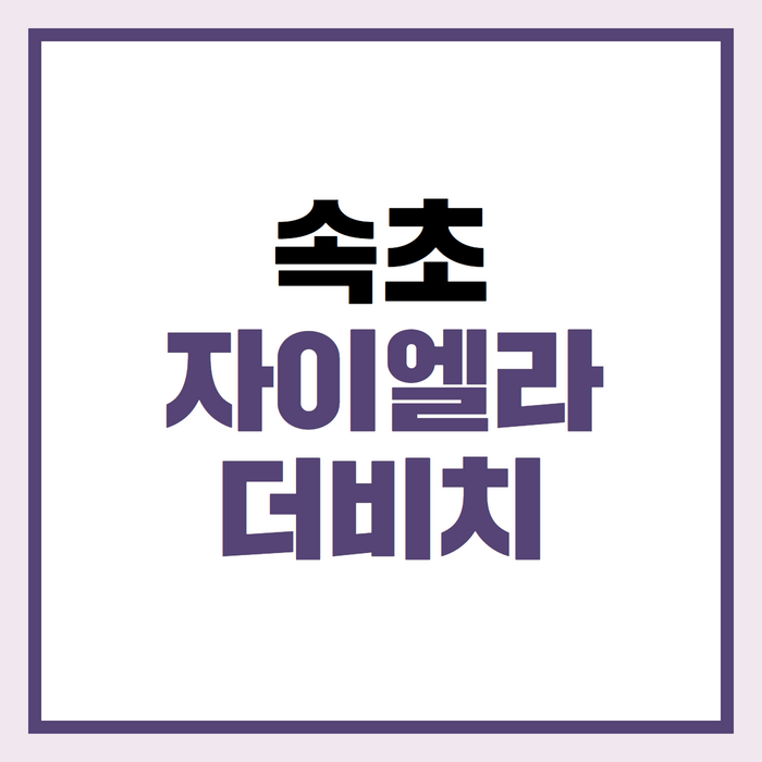 속초 자이엘라 더비치 분양정보