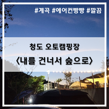  [11st 캠핑] '22. 8월 27일~28일 청도 내를 건너서 숲으로 캠핑장 A2 사이트