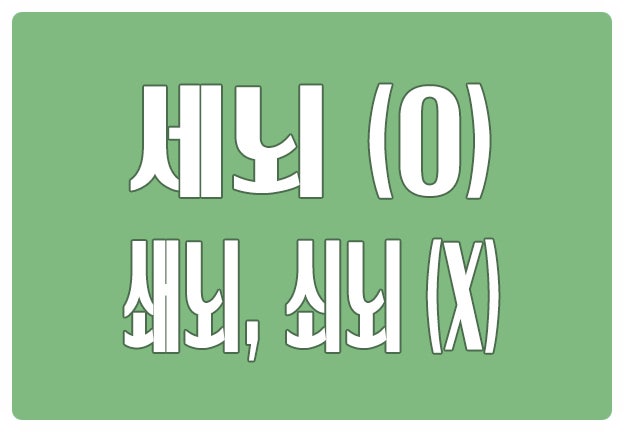 헷갈리는 맞춤법 세뇌되다 O 쇄뇌 쇠뇌 X 씻을 세 洗 자 뇌를 씻다 헷갈리는 맞춤법 세뇌되다 O 쇄뇌 쇠뇌 X 씻을 세 洗 자 뇌를 씻다