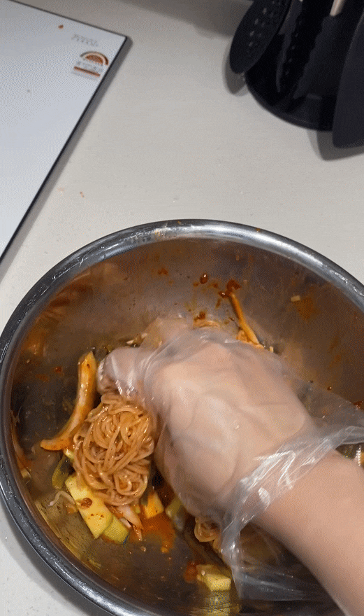  열무 비빔국수 레시피 1인분