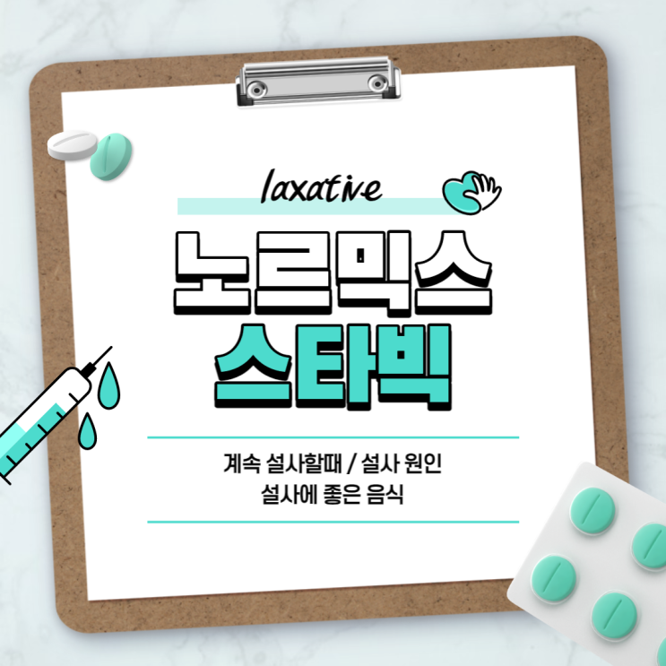  설사약 : 노르믹스정 스타빅 【#설사 #계속 설사할때 #설사 원인 #설사에 좋은 음식 #물설사 #노르믹스】