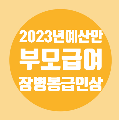 새정부/2023년도 예산안/장병봉급인상/부모급여/청년원가주택