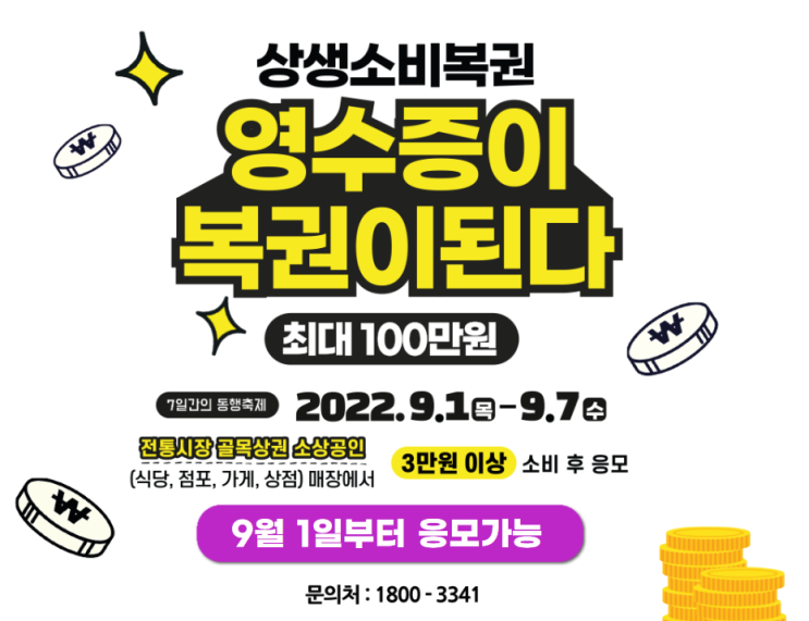 [시사정보] 상생소비복권kr 이벤트 기간 및 응모방법 (Ft. 7일간의 동행축제 및 영수증 복권)