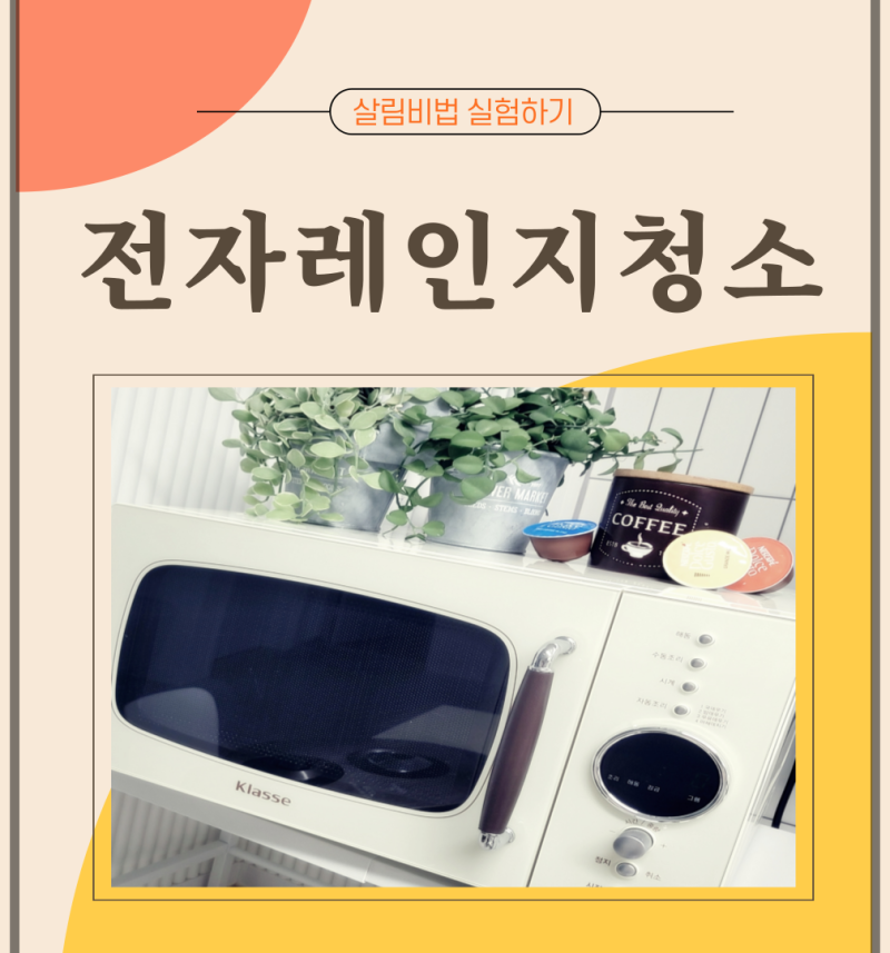 전자렌지 청소 식초 커피 베이킹소다 333요법으로 냄새 탈취까지