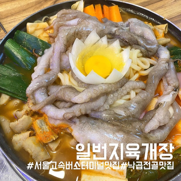  서울 서초구 고속버스터미널 맛집/낙곱전골이 푸짐했던 일번지육개장!