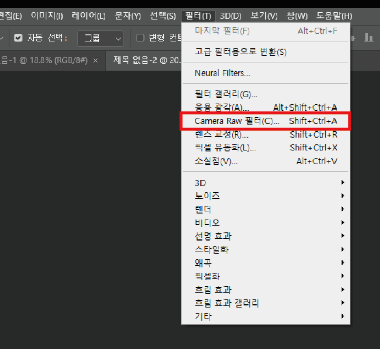  포토샵색감보정 하는법 - 여러사진 한번에 보정 (Camera Raw)