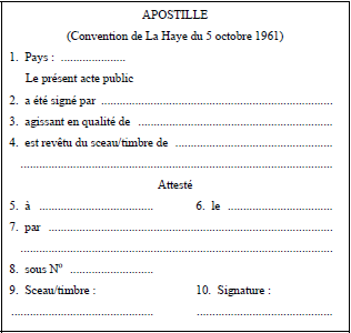  [Paris 정보] Apostille 아포스티유 출생증명서