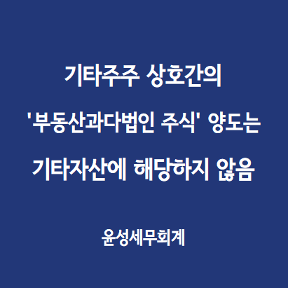  기타주주 상호간의 양도하는 '부동산과다보유법인 주식'은 기타자산에 해당하지 않음
