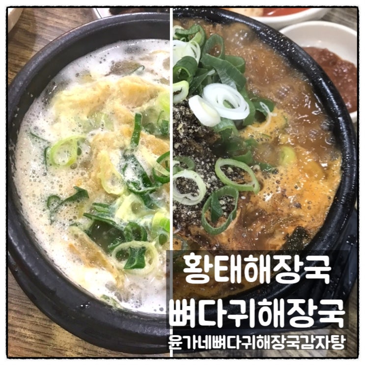  유성 윤가네뼈다귀해장국감자탕 황태해장국 뼈다귀해장국 맛 후기