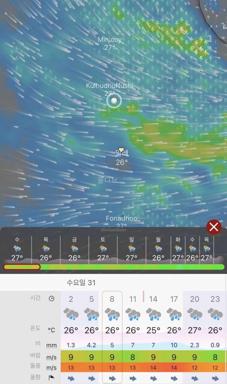 요즘 몰디브날씨 거지같네ㅠㅠ