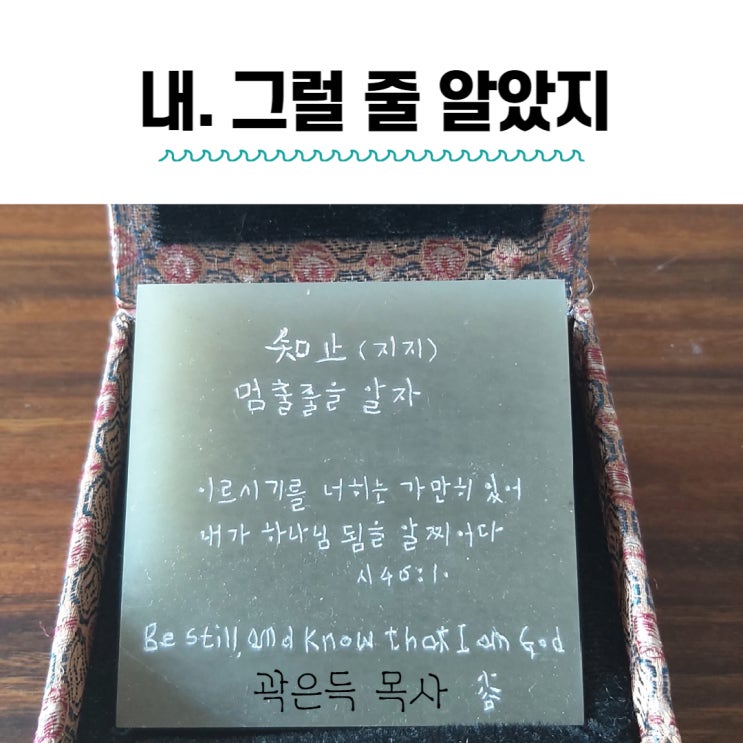  내. 그럴 줄 알았지…