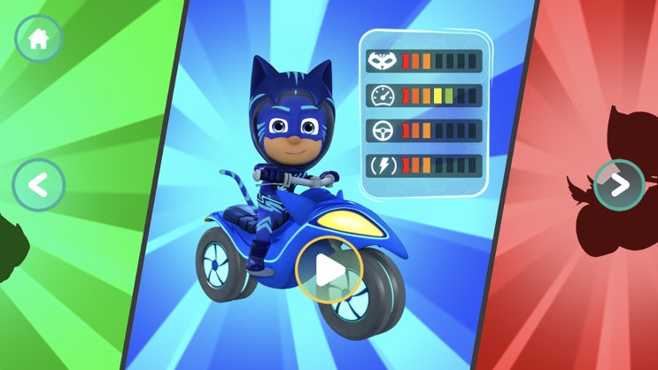  구글 플레이 스토어에서 무료 배포 중인 레이싱임(PJ Masks: 레이싱 히어로즈)