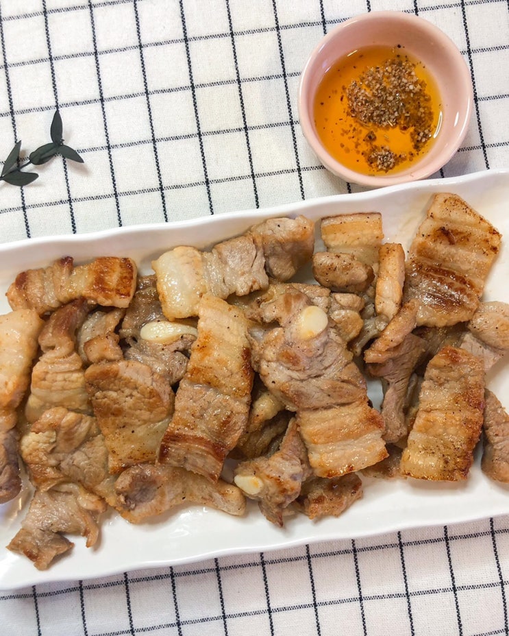  한돈삼겹살 푸른축산물센타 캠핑용고기