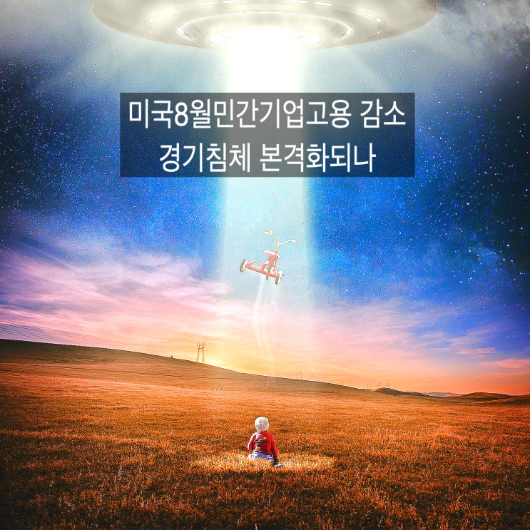  [9월선물옵션만기/스테그플레이션공포]  2022년8월 미국 민간기업고용 지표 하락, 경기침체 본격화되나?
