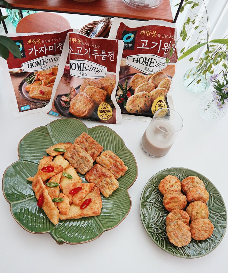  추석 명절음식 전요리도 청정원 에어프라이어전으로 간단하게