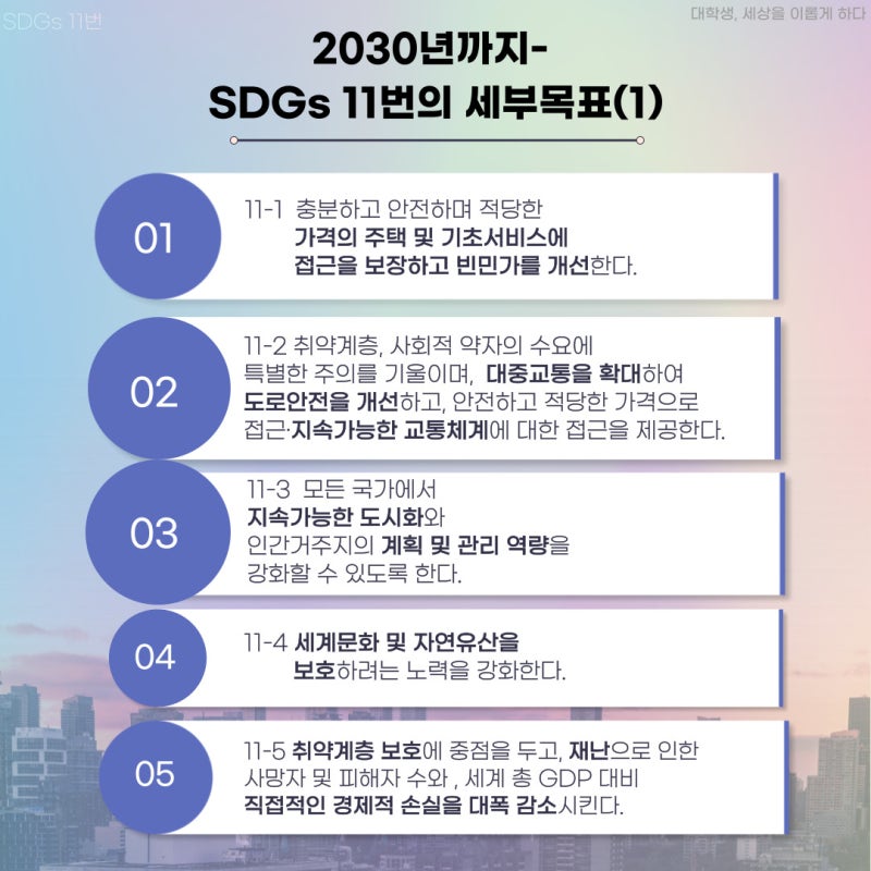 SDGs 11. 우리는 어떻게 지속 가능한 도시를 만들 수 있을까요? : 네이버 블로그