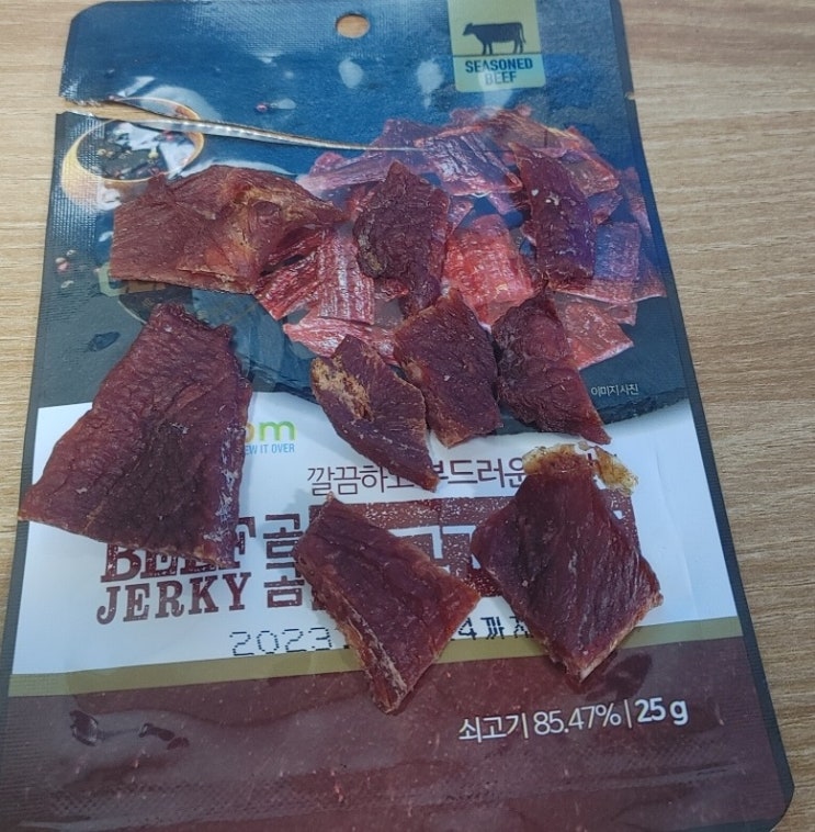 [간단한 맥주안주] 쿠팡 곰곰 쇠고기육포는 몇 개 들어있을까요?