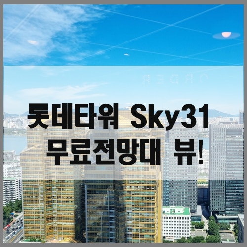 롯데타워 sky31 무료 전망대에서 내려다보는 뷰!