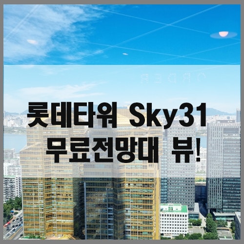  롯데타워 sky31 무료 전망대에서 내려다보는 뷰!