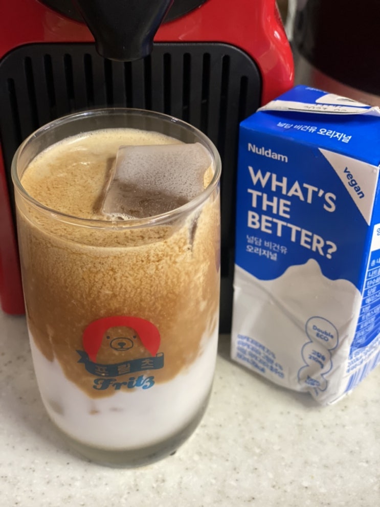  What's the better? 널담 비건유 오리지널, 카페라떼도 만들어봤어요!