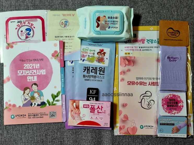  임신| 임신 확인 후 수지구 보건소 임산부 등록! 구성품 정보