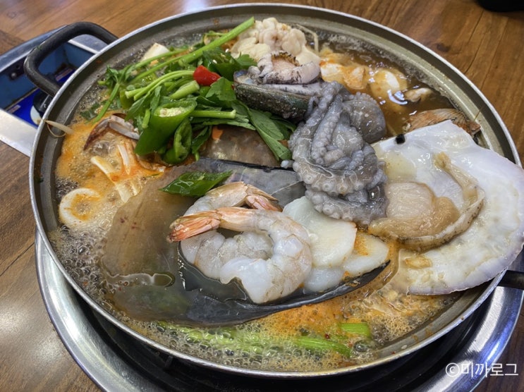  부산 송도사천해물탕 송도 해수욕장 인근 맛집 저녁메뉴 뜨끈하게 해물탕 한냄비