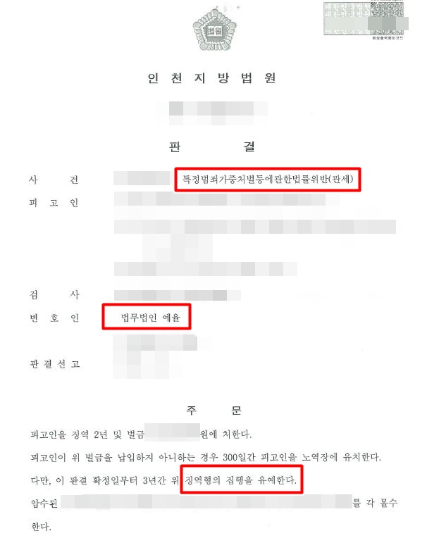 인천관세법위반변호사 세금에 대한 처벌은 엄중하기에