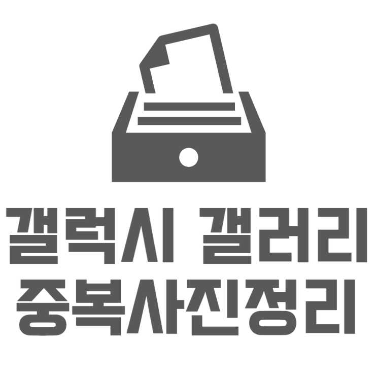 갤럭시 중복 사진 정리하고 내 핸드폰 용량확보