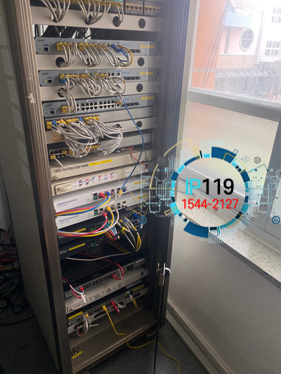  초등학교 1층부터 2층 외부로 선 끌어오기 인터넷 공사