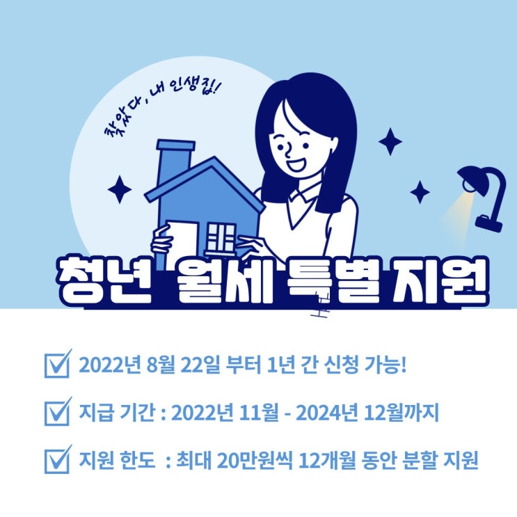  매달 최대 20만원 청년 월세 지원 신청방법 및 조건