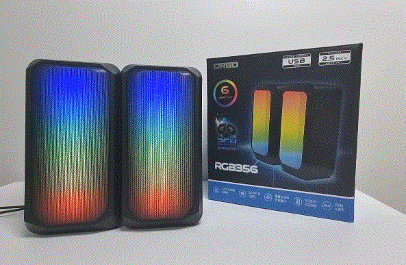 디알고 레인보우 RGB 356 2채널 컴퓨터 게이밍스피커 보조배터리만 있음 사용 가능해