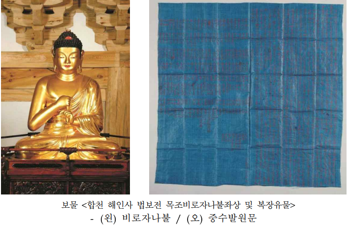  해인사 국보 추가 (3점->5점) / 해인사 법보전 목조비로자나불좌상 및 복장유물, 해인사 대적광전 목조비로자나불좌상 및 복장유물 지정 예고