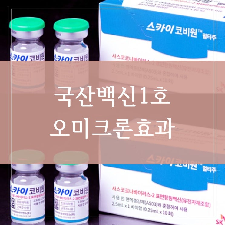 국산 백신 1호 한국에서 개발한 코로나19 치료제 스카이코비원 오미크론 변이에 효과적 (사전예약, 접종시작)