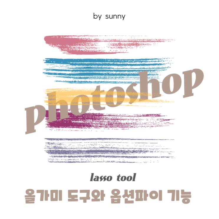  올가미 도구 lasso tool 와 옵션 파이 기능