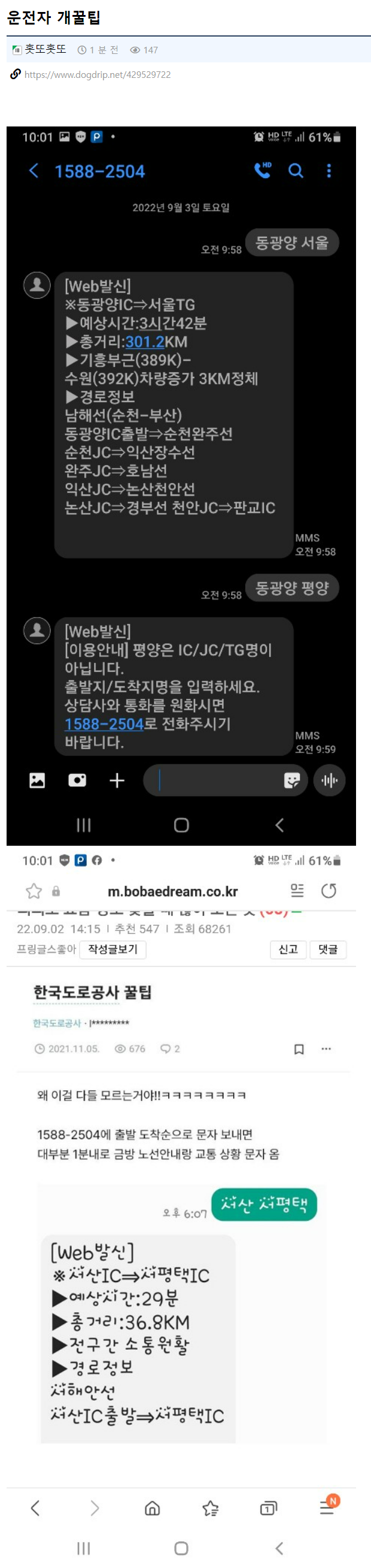  운전자 꿀팁, 노선안내, 교통상황 파악