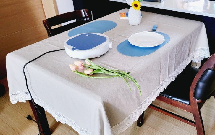 앤코튼 고급스러운 면레이스 오트밀 린넨 4인식탁보,테이블보