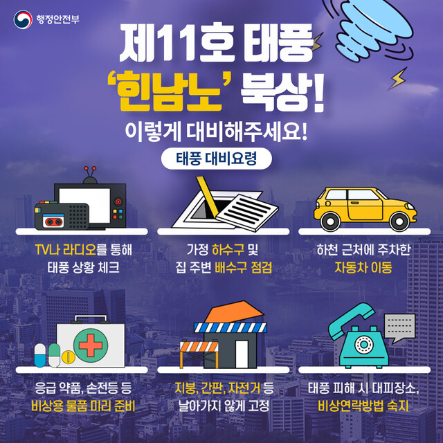  태풍 힌남노 대비. 창문에 테이프? 신문지?